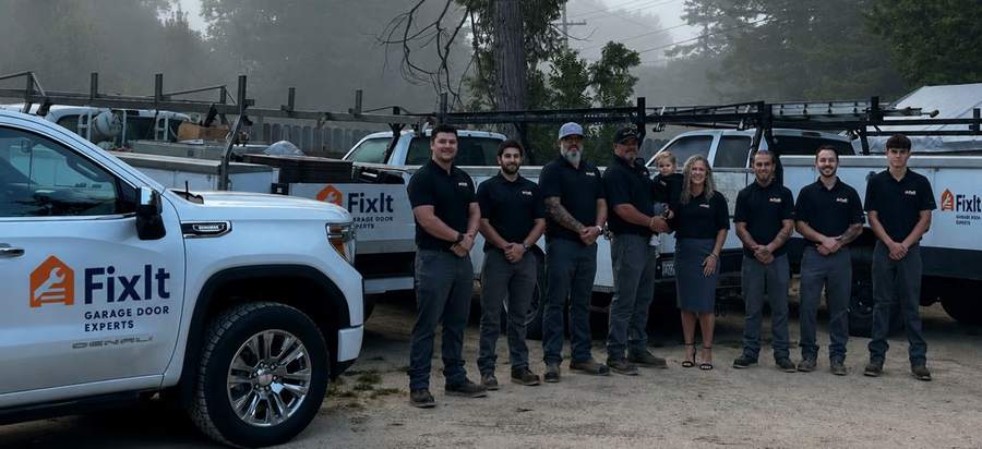The FixIt Garage Door team and service trucks